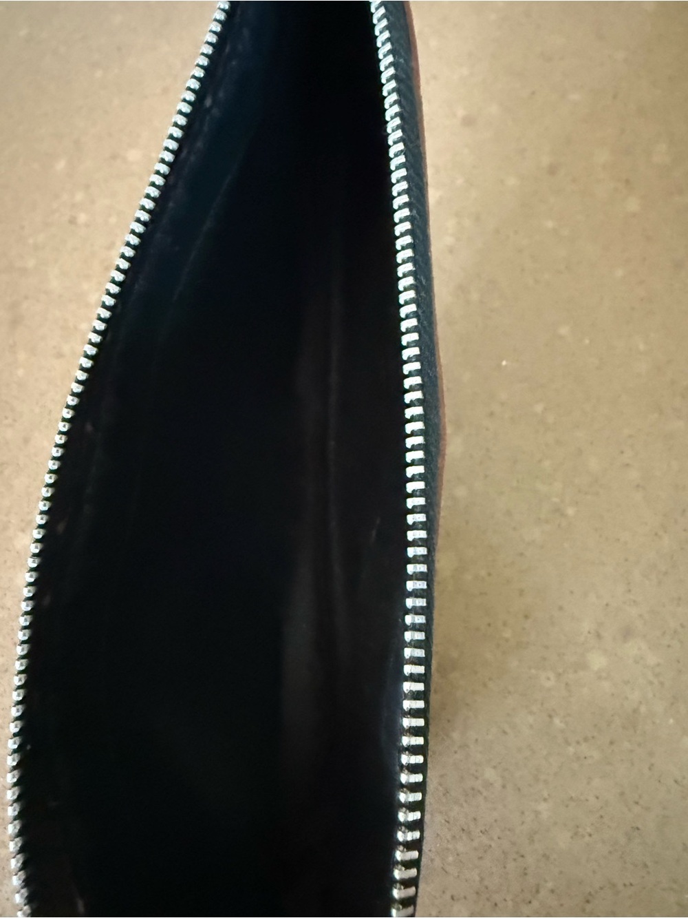 Corduroy Pencil Case in Brown with Zip - Picture 3 of 4
